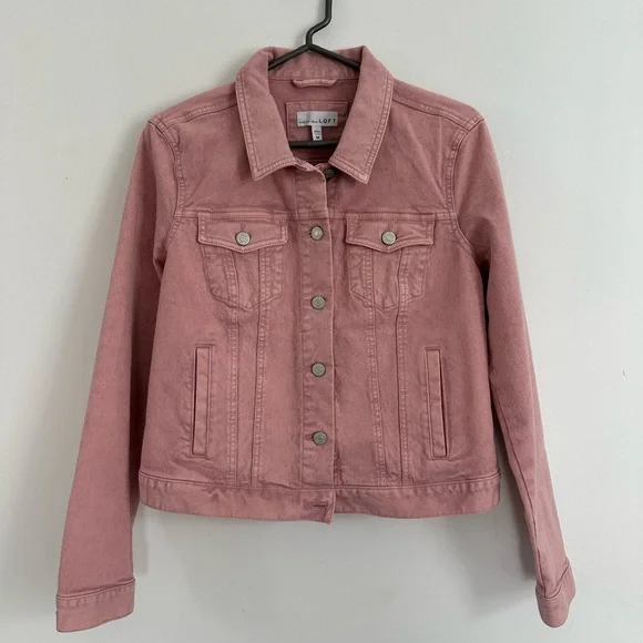 LOFT Denim Jacket - Pink - Picture 1 of 7